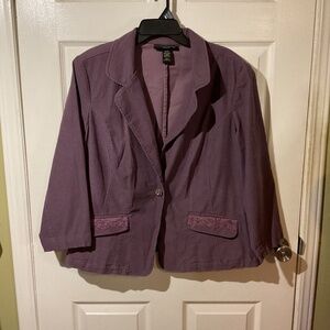 Venezia Purple Stretch Casual Blazer